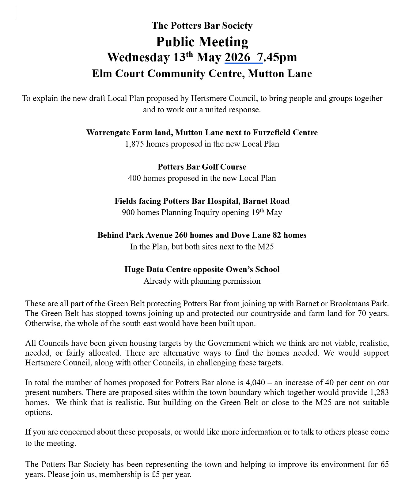 Public Meeting